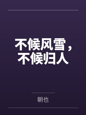 不候风雪，不候归人封面