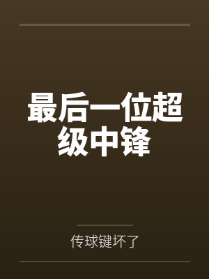 最后一位超级中锋封面